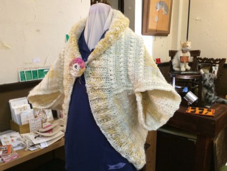 hana*衣　生成り編み、織り