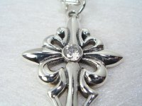 silver925 クロスのペンダント*ジルコニア*